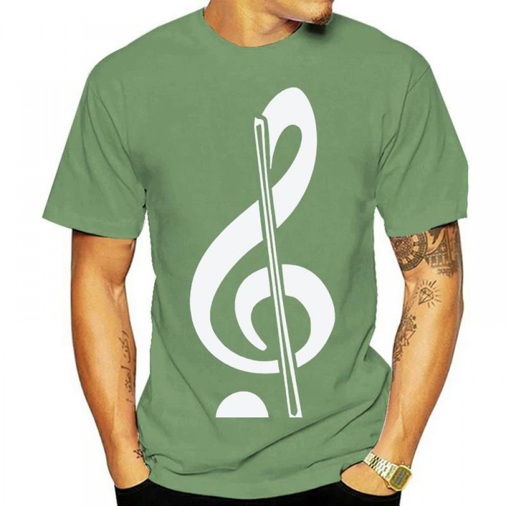 Treble clef bow cello violin string instruments music love Tshirt for Men