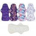 [simfamily] 5pcs Reusable Pads organic Bamboo Fiber menstrual pads sanitary pads lady cloth pads Washable Panty Health Feminine