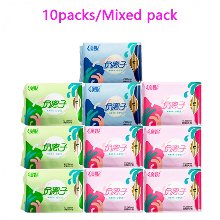 10packs Anion Sanitary Napkin for Women Napkin Sanitary Tampons Kill Bacteria Anion Pad with Daily Use Anion Hygienic Pad