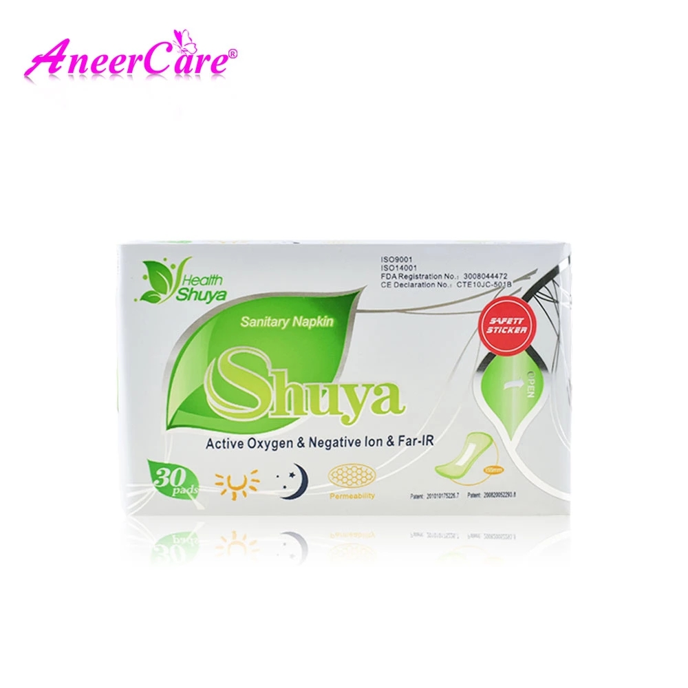 30pcs/Pack Anion Sanitary Pads trual Pads Anion Sanitary Towels Cotton 100%Chinese Herbal Medicine Hygienic Pad Panty Liner