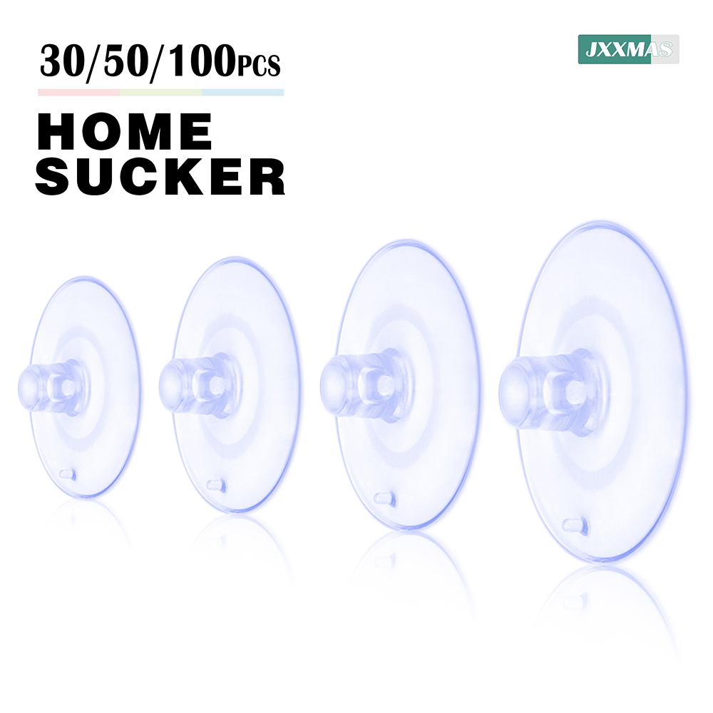 30/50/100pcs Clear Sucker Suction Cups Powerful Vacuum Suction Cup Wall Hook Kitchen Bathroom Wedding Car Glass Home Accessories