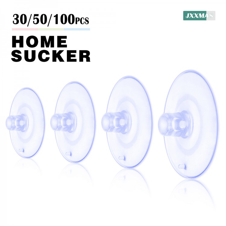 30/50/100pcs Clear Sucker Suction Cups Powerful Vacuum Suction Cup Wall Hook Kitchen Bathroom Wedding Car Glass Home Accessories