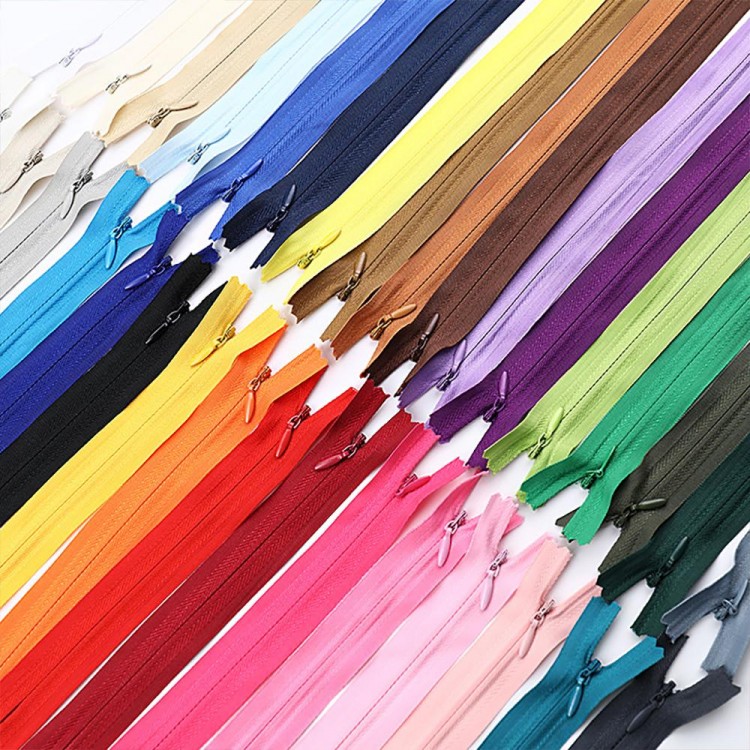 10Pcs/Pack 28cm 35cm 40cm 45cm 50cm 55cm 60cm 3# Invisible Zipper Nylon Coil Zipper  For DIY Handcraft Cloth Sewing Accessories