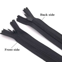 10Pcs Nylon Invisible Zippers 15-60cm(6Inch-24Inch) Black White Invisible Coil Zipper for Tailor Sewer Sewing Craft Home Textile