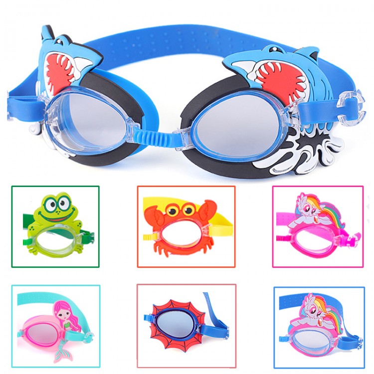 Children Swimming Glasses Anti Fog HD Cartoon Swimming Goggles Girls Boys Diving Surfing Goggles Waterproof Protection Eye Wear