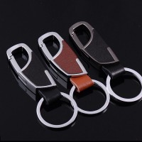 High Quality Leather Key Ring Men&#39;s Business Metal Keychains Keyholder Waist Hanging Car Accessories Best Gift For Men N2735