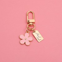 Cute Flower Keychains Headphone Cover Keyring Cartoon Charm Bag Pendants Car Key Chains Girls Gift Keychain Charms