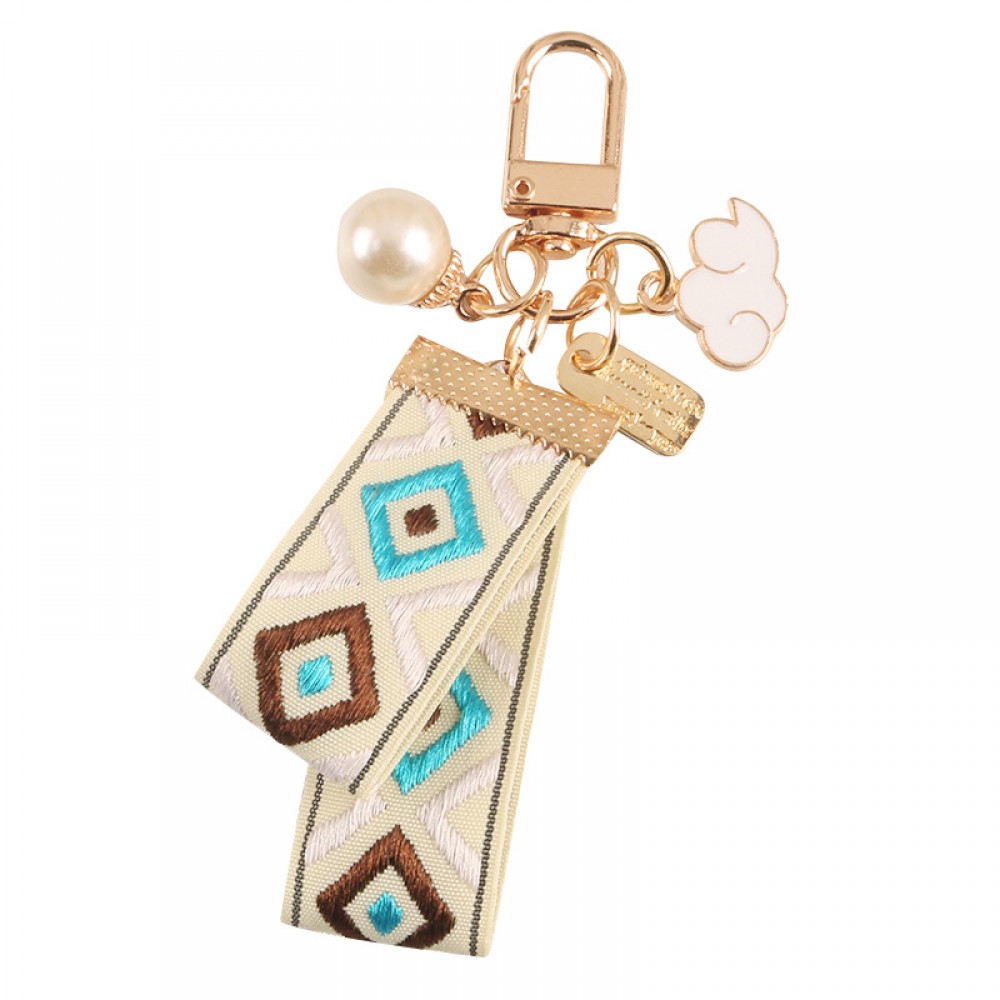 New Charms Fashion Lace Flower Heart Keychain Cute Tassel Key Chain Women Car Keychain Female Bag Pendant Keyholder Jewelry