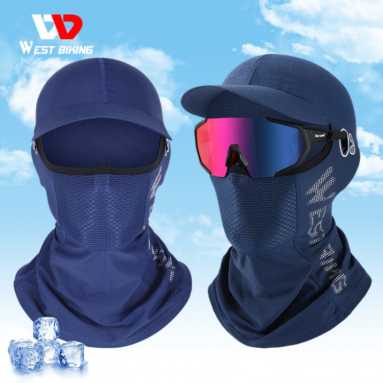 WEST BIKING Summer Cool Motorcycle Balaclava Bicycle Cycling Travel Caps Dustproof Face Cover Fishing Hiking Sun Protection Hat