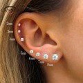 CANNER 2/3/4/5/6/7/8mm 925 Sterling Silver Small Zircon Crystal Stud Earrings for Women Mini Piercing Earring Jewelry Pendients