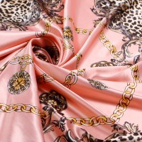 Fashion Scarves for Women Shawl Print Silk Satin Hijab Scarf Female Bandana 90*90cm Luxury Brand Square Shawls Scarfs Ladies