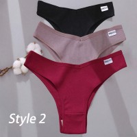 3PCS/Set M-2XL Women Cotton Underwear Comfortable Women&#39;s Panties Ladies Plus Size Underpants Solid Color Briefs Female Lingerie