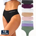 FINETOO M-2XL Bodyshaper G-String Panties Women Slim Underwear Pantys 12 Colors Female Lingerie Sexy Lady High Waist Underpants