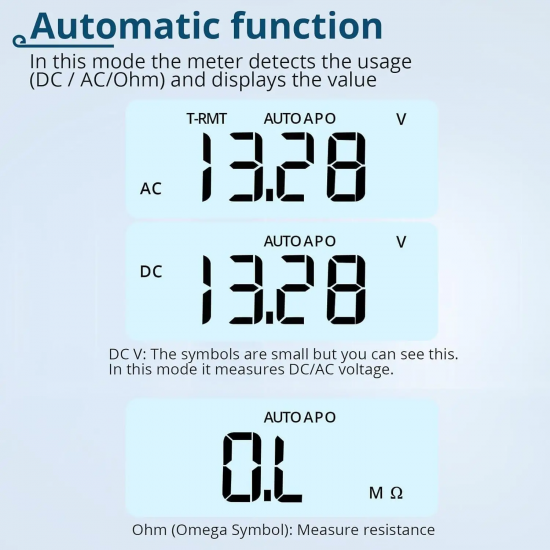 Pen Type Multimeter 6000 Counts AC Voltage 12V-1000V NCV Continuity Diode Test Non-Contact