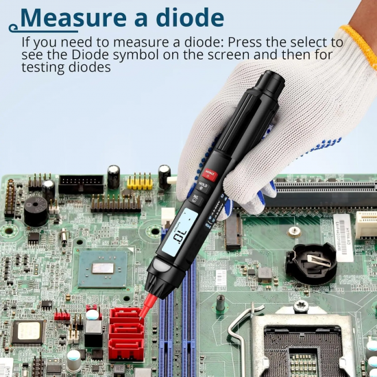 Pen Type Multimeter 6000 Counts AC Voltage 12V-1000V NCV Continuity Diode Test Non-Contact