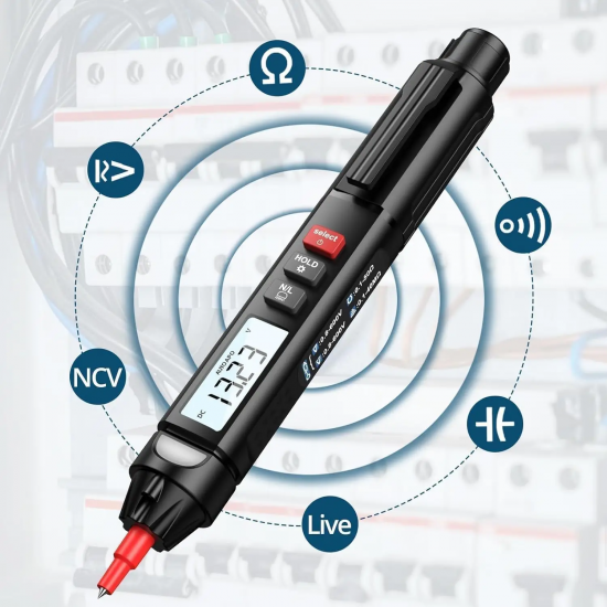 Pen Type Multimeter 6000 Counts AC Voltage 12V-1000V NCV Continuity Diode Test Non-Contact