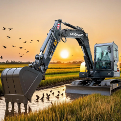 High Quality 6 Tons Heavy Excavator Construction Site Luxury Large Excavator Custom For Sale Diesel Engine LW60E Heavy Excavator