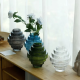 Creative Glass Vase Vertical Grain Tower Shaped Transparent Flower Vase Hydroponics Terrarium Home Decoration Accessories