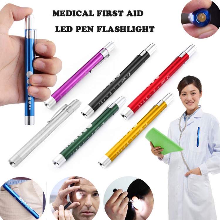 LED Medical Pocket First Aid Penlight Torch Eye Nose Dental Flashlight Otoscope Ear Wax Light Endoscope for Physician Doctor