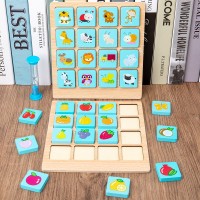 Children Wooden Puzzle Board Game Instant Photo Memory Chess Baby Montessori Early Learning Educational Toys For Kids Gifts
