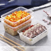 20pcs Transparent Fruit Carry Out Box Disposable Vegetable Fruit Salad Bento Boxes Kitchen Fridge Fresh-keeping Food Container