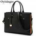 OYIXINGER Women Briefcase Bag 2022 New Fashion Shoulder Bag Ladies Leather Laptop Bag For 13&quot; Macbook Large Capacity Bag Female