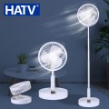 HATV Portable Fan USB Rechargeable Folding Telescopic Floor Standing Fan Mini Fans for Home Outdoor Camping Air Conditioner