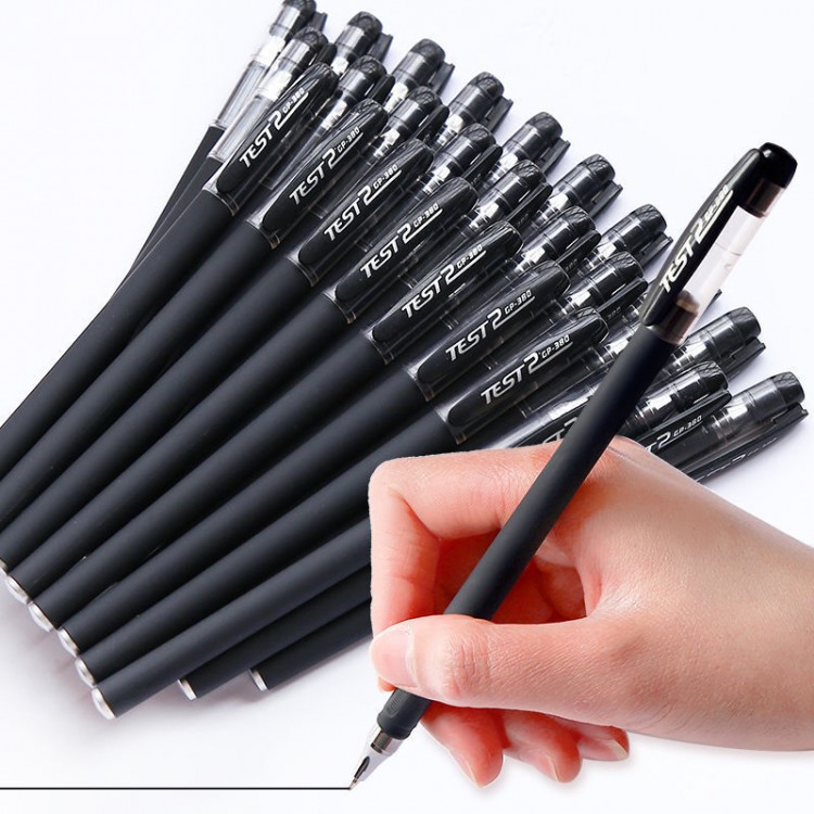 10 Pcs/set Black Neutral Pen Student Exam Office Signature Black Pen Cute Stationary Supplies Gel Pen