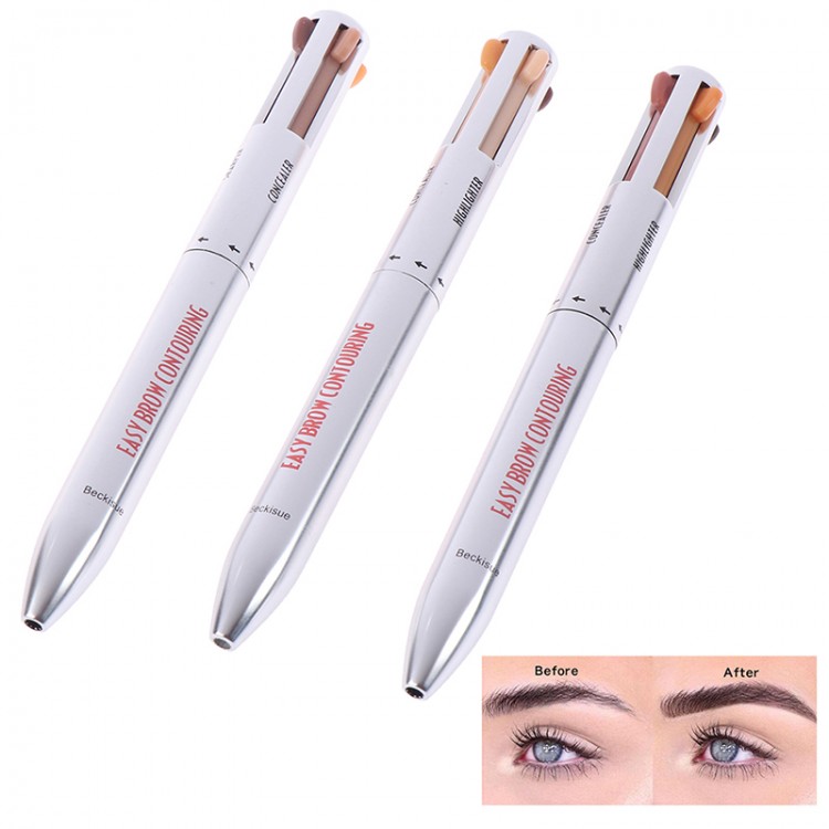 4 In 1 Waterproof Eyebrow Pencil Drawing Eye Brow Long Lasting Easy Color Eyebrow Pen Women Makeup Cosmetic Tool
