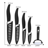 Ceramic Knives Kitchen knives 3 4 5 6 inch Chef knife Cook Set+peeler white zirconia blade Multi-color Handle High Quality
