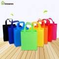 10 pcs DIY Kids Birthday Party favors gift bags with handles Treat Bags Solid Color cloth Shopping Bag Multi-use Gift Tote Bags