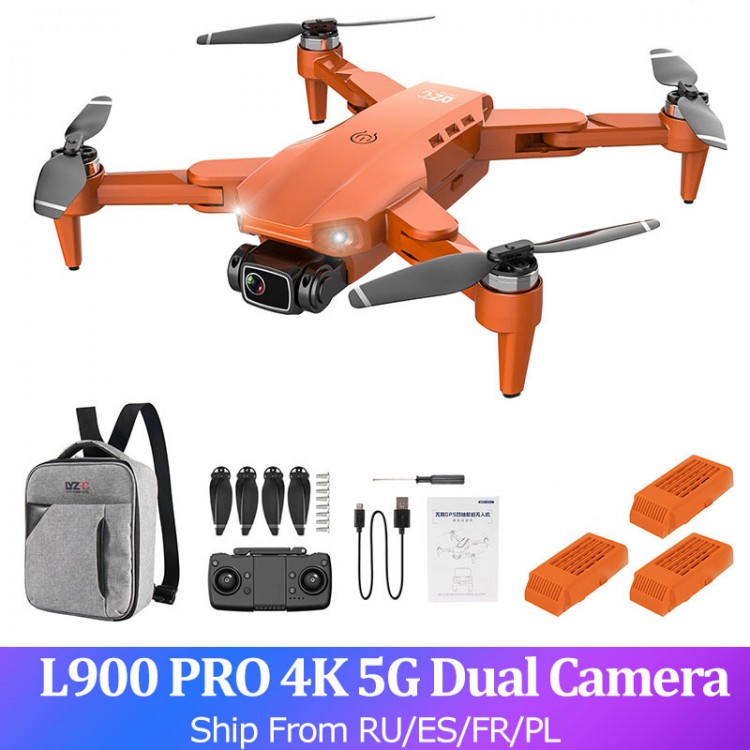 L900 PRO 4K GPS Drone With Camera Brushless Motor 5G FPV Quadcopter 1.2km 25min RC Helicopter Dual Camera 250g Drone VS KF102