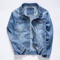 3 Colors Classic Style Men&#39;s Vintage Blue Denim Jacket Spring and Autumn New Stretch Cotton Casual Jeans Coat Male Brand Clothes
