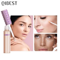 QIBEST Liquid Concealer Foundation Makeup Full Coverage Contour Face Concealer Cream Primer Moisturizer Hide Blemish Cosmetics
