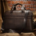 WESTAL Men&#39;s Bag Genuine Leather Men Briefcase for Laptop 14 Messenger Men&#39;s Leather Bag Business Portfolio for Document A4 7022