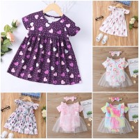 2021 Summer Kid Baby Girl Fashion Princess Floral Backless Sling Dress Children Girls Toddler Sleeveless Clothes Dresses 0-24M