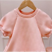 Fashion Baby Girl Princess Dress Ruffle Tutu Spring Summer Autumn Toddler Teen Girl Short Sleeve Vintage Girls Clothes 1-12Y