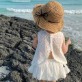 Girls 2021 Summer Clothing Sets Hollow Lace Suit  Baby Casual Sleeveless T-shirt +Shorts Kids Clothing Sets Baby Clothes Outfits