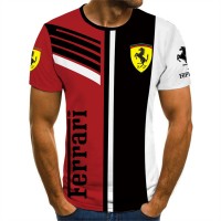 Summer 2021 New Ferrari T-shirt Short Sleeve Men&#39;s and women&#39;s T-shirts 3D printed car Casual Fashion Sports Cool Tops