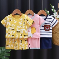 Kids Clothes Set Baby Boy/Girl T-Shirt + Shorts Summer Clothing Cotton Cartoon Casual Boys Tracksuit Children Baby Clothes Set