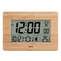 FanJu Digital Wall Clock LCD Big Large Number Time Temperature Calendar Alarm Table Desk Clocks Modern Design Office Home Decor
