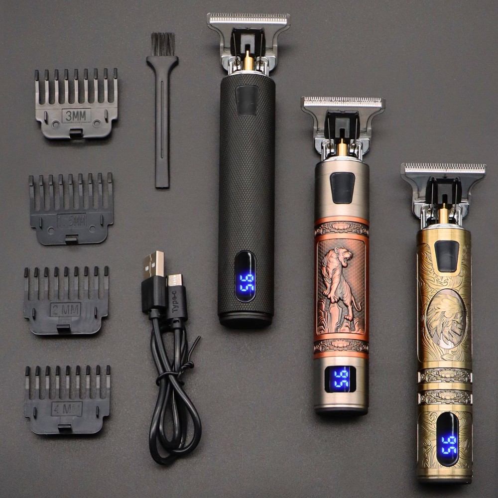 2022 T9 0mm Professional Hair Clipper Electric Rechargeable Men Hair Shaver Beard Trimmer Beard Barber Hair Cut Cutting Machine