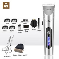 RIWA Hair Clipper Professional Electric Trimmer For men With LED Screen Washable Rechargeable Men Strong Power Steel Cutter Head