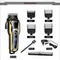 100-240V Kemei Professional Hair Clipper Rechargeable Hair Trimmer Beard Shaving Machine Hair Cutting For Barber