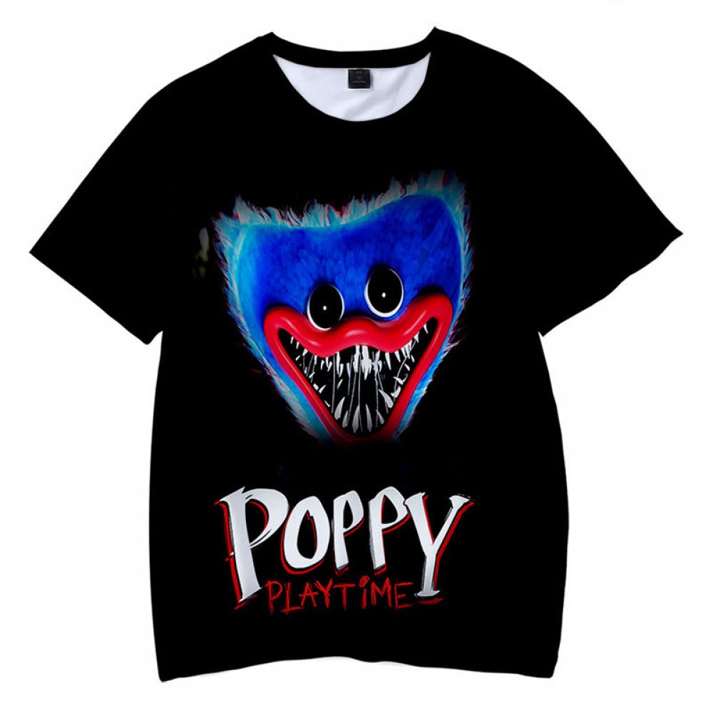 Poppy Playtime Boys T Shirts Kids Game 3D Printed Harajuku 2022 Summer children Casual Graphics Huggy Wuggy Short Sleeves 3-14T