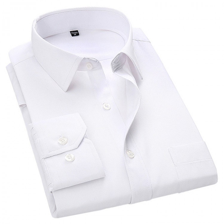 4XL 5XL 6XL 7XL 8XL Large Size Men&#39;s Business Casual Long Sleeved Shirt White Blue Black Smart Male Social Dress Shirts For Plus