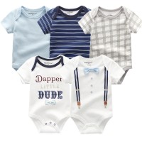 2022 Baby Rompers 5-pack infantil Jumpsuit Boy&amp;girls clothes Summer High quality Striped newborn ropa bebe Clothing Costume