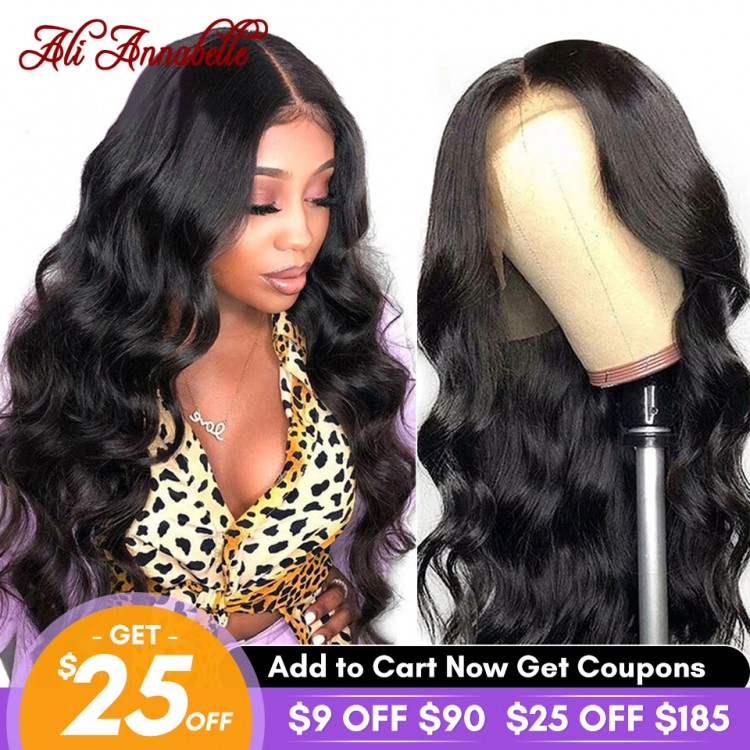 Brazilian Body Wave Lace Front Wig Ali Annabelle Hair 250 Transparent Lace Frontal Wig 4x4 13x4 13x6 Lace Front Human Hair Wigs