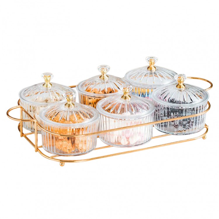 Dried Fruit Container Snack Serving Tray Set Dessert Bowls Compartment Serving Dish For Parties Buffets Or Catering Stylish Nord