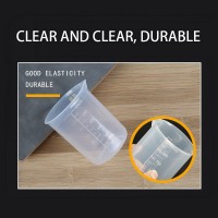 50/100/150/250/500/1000ml Premium Clear Plastic Graduated Measuring Cup Pour Spout Without Handle Kitchen Tool
